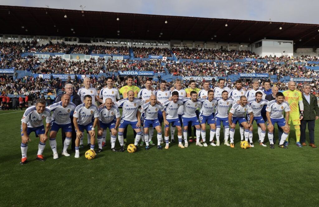 veteranos Real Zaragoza y Athletic Club La Romareda solidaridad partido Aspanoa