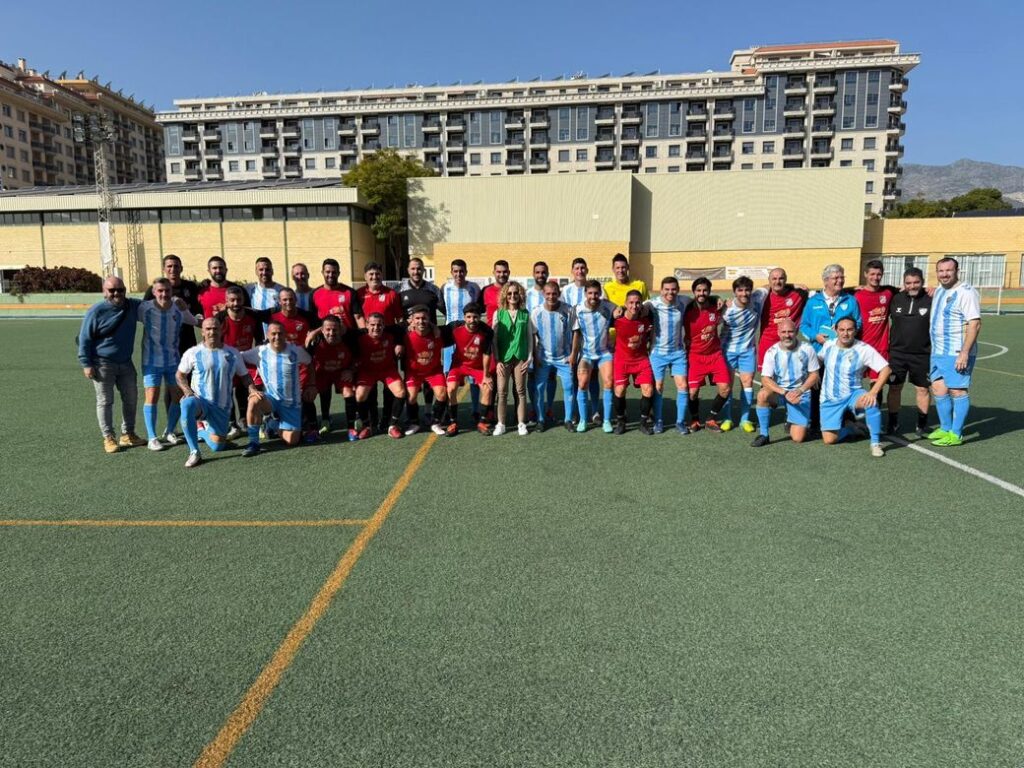 Derbi malacitano veteranos beneficio AECC Fuengirola